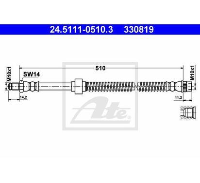 24.5111-0510.3
ATE
Przewód hamulcowy elastyczny
