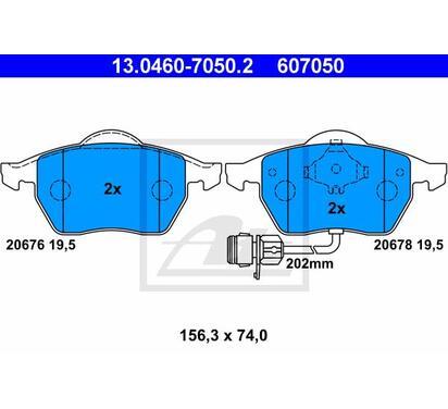 13.0460-7050.2
ATE
Klocki hamulcowe

