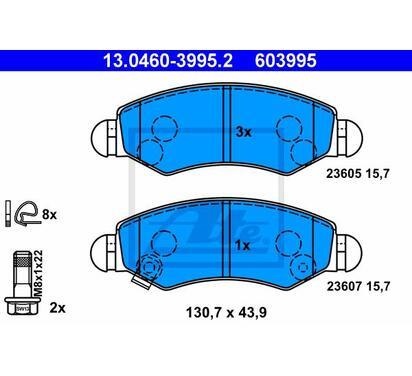13.0460-3995.2
ATE
Klocki hamulcowe
