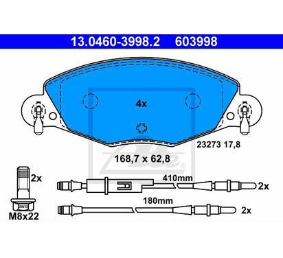 13.0460-3998.2
ATE
Klocki hamulcowe
