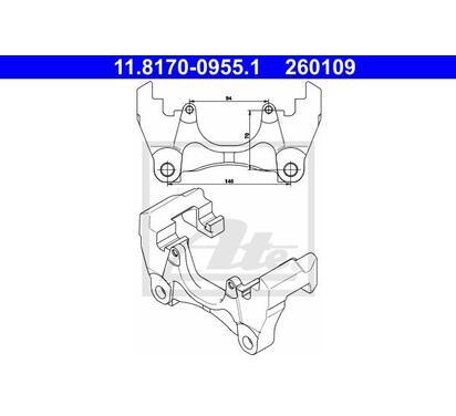 11.8170-0955.1
ATE
Mocowanie, zacisk hamulcowy, jarzmo
