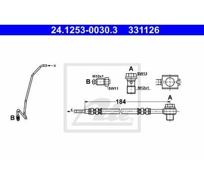 24.1253-0030.3
ATE
Przewód hamulcowy elastyczny
