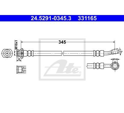 24.5291-0345.3
ATE
Przewód hamulcowy elastyczny
