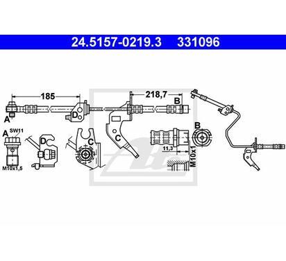 24.5157-0219.3
ATE
Przewód hamulcowy elastyczny
