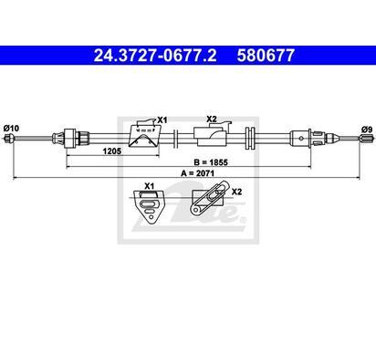 24.3727-0677.2
ATE
Cięgło, hamulec postojowy
