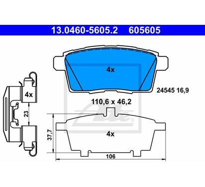 13.0460-5605.2
ATE
Klocki hamulcowe
