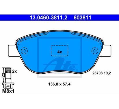 13.0460-3811.2
ATE
Klocki hamulcowe
