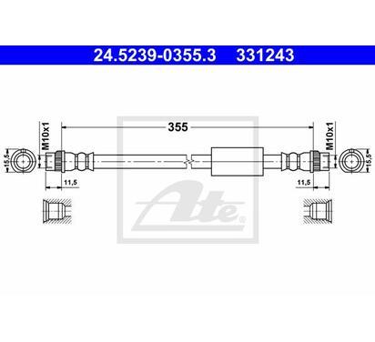 24.5239-0355.3
ATE
Przewód hamulcowy elastyczny
