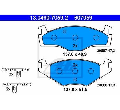 13.0460-7059.2
ATE
Klocki hamulcowe
