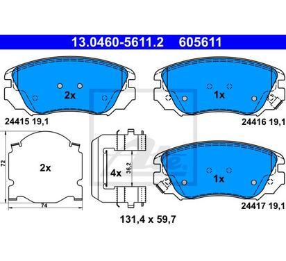 13.0460-5611.2
ATE
Klocki hamulcowe
