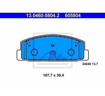 13.0460-5804.2
ATE
Klocki hamulcowe
