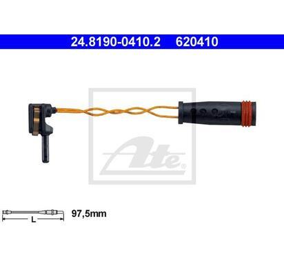 24.8190-0410.2
ATE
Styk ostrzegawczy, zużycie okładzin hamulcowych
