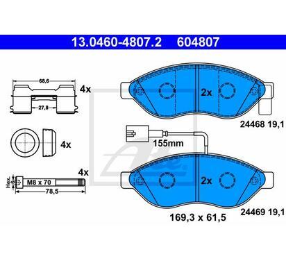 13.0460-4807.2
ATE
Klocki hamulcowe
