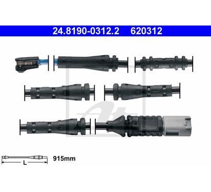 24.8190-0312.2
ATE
Styk ostrzegawczy, zużycie okładzin hamulcowych
