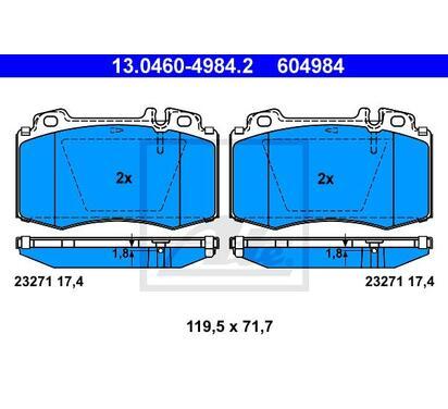13.0460-4984.2
ATE
Klocki hamulcowe
