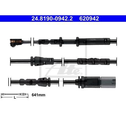24.8190-0942.2
ATE
Styk ostrzegawczy, zużycie okładzin hamulcowych
