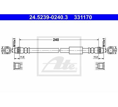24.5239-0240.3
ATE
Przewód hamulcowy elastyczny

