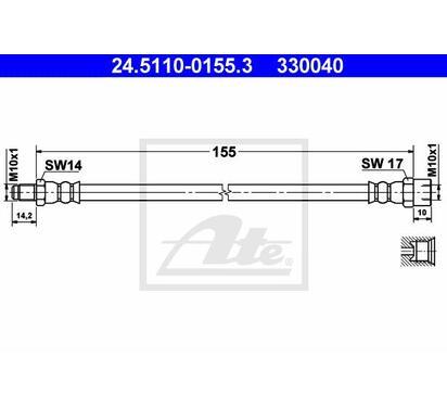 24.5110-0155.3
ATE
Przewód hamulcowy elastyczny
