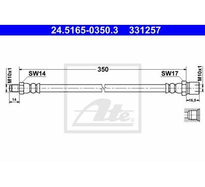 24.5165-0350.3
ATE
Przewód hamulcowy elastyczny
