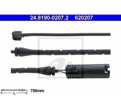 24.8190-0207.2
ATE
Styk ostrzegawczy, zużycie okładzin hamulcowych
