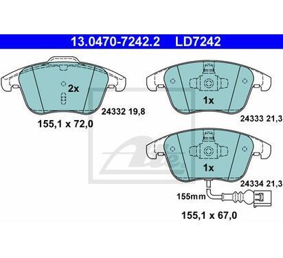 13.0470-7242.2
ATE
Klocki hamulcowe
