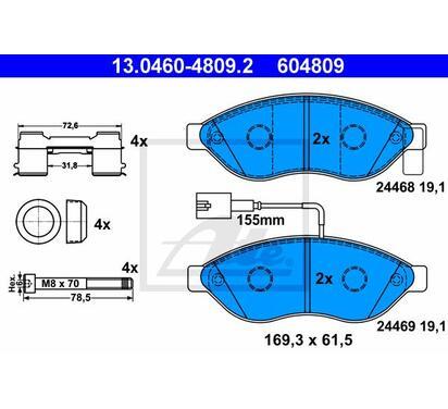 13.0460-4809.2
ATE
Klocki hamulcowe
