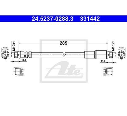 24.5237-0288.3
ATE
Przewód hamulcowy elastyczny
