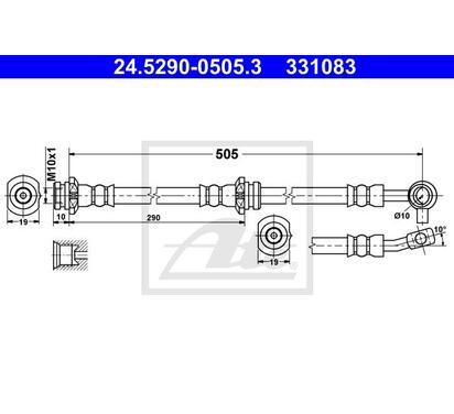 24.5290-0505.3
ATE
Przewód hamulcowy elastyczny
