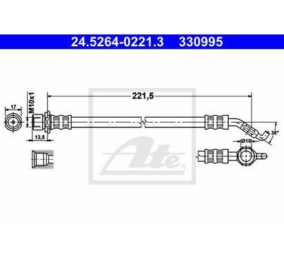 24.5264-0221.3
ATE
Przewód hamulcowy elastyczny
