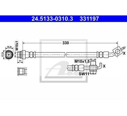 24.5133-0310.3
ATE
Przewód hamulcowy elastyczny
