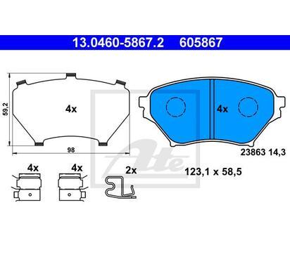 13.0460-5867.2
ATE
Klocki hamulcowe
