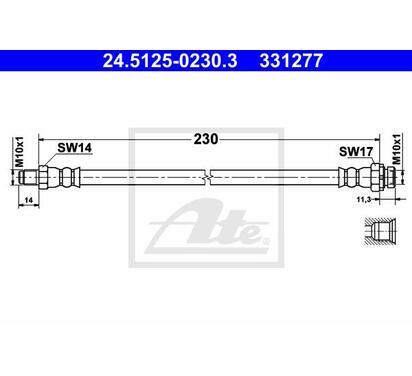 24.5125-0230.3
ATE
Przewód hamulcowy elastyczny
