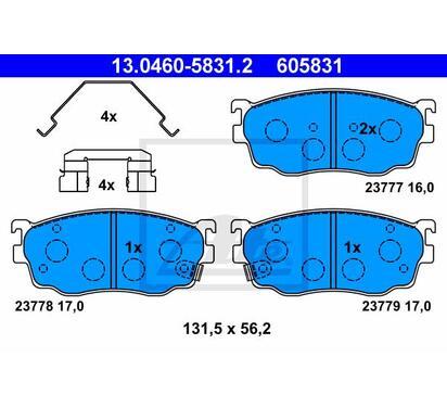 13.0460-5831.2
ATE
Klocki hamulcowe
