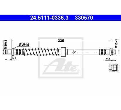 24.5111-0336.3
ATE
Przewód hamulcowy elastyczny

