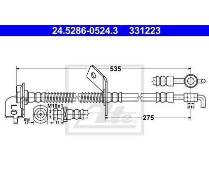 24.5286-0524.3
ATE
Przewód hamulcowy elastyczny
