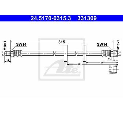 24.5170-0315.3
ATE
Przewód hamulcowy elastyczny
