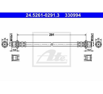 24.5261-0291.3
ATE
Przewód hamulcowy elastyczny

