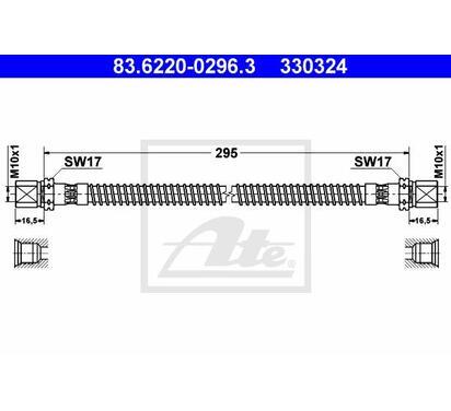 83.6220-0296.3
ATE
Przewód hamulcowy elastyczny
