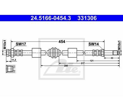 24.5166-0454.3
ATE
Przewód hamulcowy elastyczny
