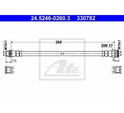 24.5246-0260.3
ATE
Przewód hamulcowy elastyczny
