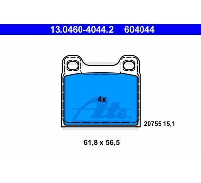 13.0460-4044.2
ATE
Klocki hamulcowe
