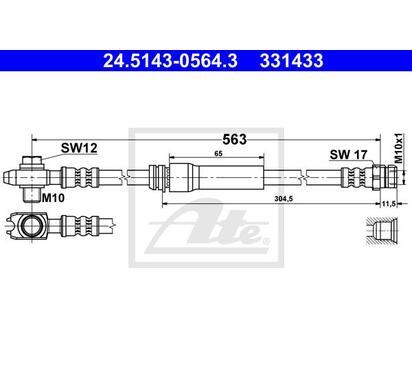 24.5143-0564.3
ATE
Przewód hamulcowy elastyczny
