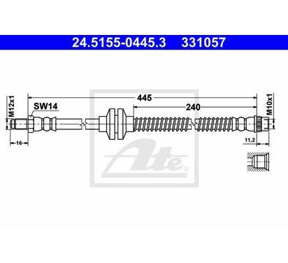 24.5155-0445.3
ATE
Przewód hamulcowy elastyczny
