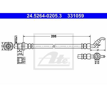 24.5264-0205.3
ATE
Przewód hamulcowy elastyczny

