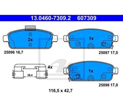 13.0460-7309.2
ATE
Klocki hamulcowe
