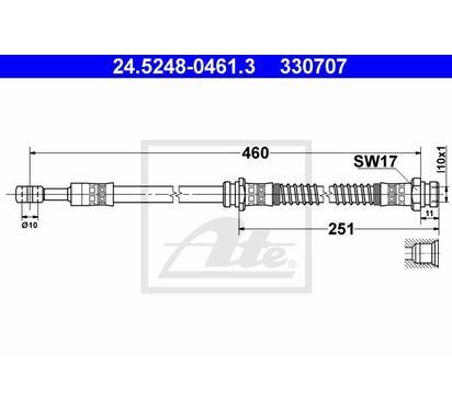 24.5248-0461.3
ATE
Przewód hamulcowy elastyczny
