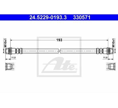 24.5229-0193.3
ATE
Przewód hamulcowy elastyczny
