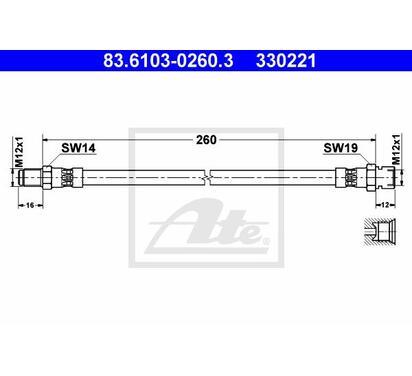 83.6103-0260.3
ATE
Przewód hamulcowy elastyczny
