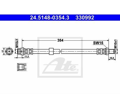24.5148-0354.3
ATE
Przewód hamulcowy elastyczny
