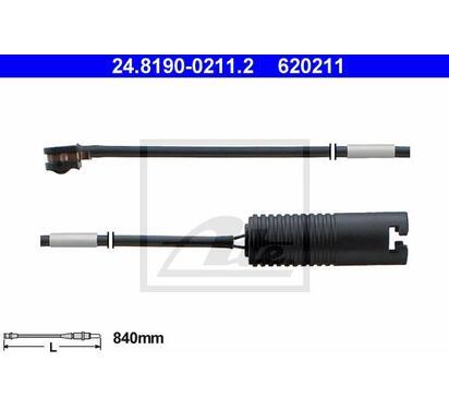 24.8190-0211.2
ATE
Styk ostrzegawczy, zużycie okładzin hamulcowych
